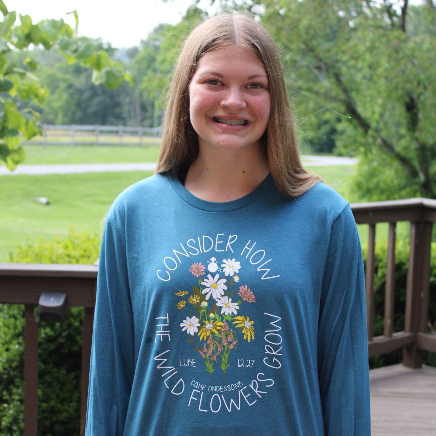 Blue Wild Flower Longsleeve