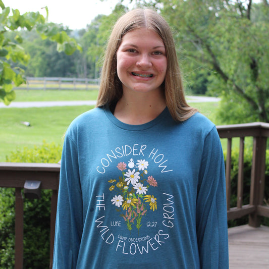 Blue Wild Flower Longsleeve